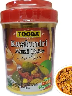 New Lunched TOOBA KASHIMIRI Mixed Pickle |Kashmiri Achaar| HOT & Spicy| 500 gram JAR - kashmiri