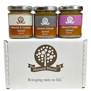 Nutural World - Special Almond Nut Butter Collection - Smooth (Set of 3) - 170g - Luxury nut selection