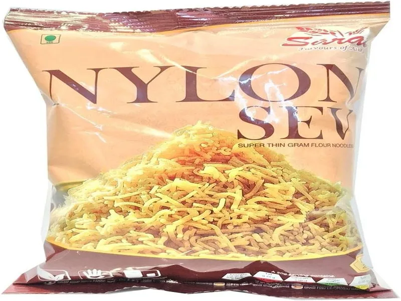 Saras Nylon Sev 200G - Indian Snacks Namkeen - nylon sev