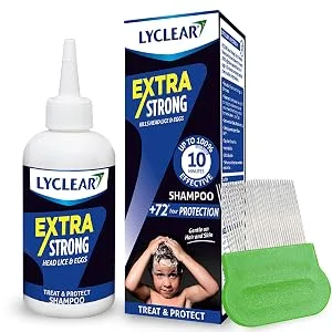 Lyclear Express Treat & Protect Shampoo - Kills Head Lice & Eggs 200ml - Lyclear Extra Strong headlice Shampoo