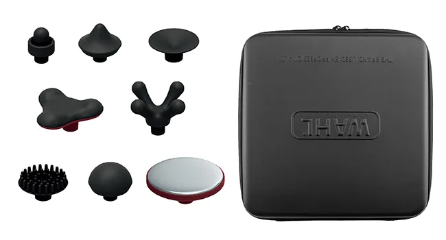 Wahl Clipper Deluxe Heated Therapy Corded Handheld Rotary Massage Kit - 8 Unique Attachments for Back Neck Leg Hand Massage and More â€“ FSA Eligible - Model 4344 - 4344 wähl clipper heated vibrating corded massager back neck thigh leg B09N436V3N