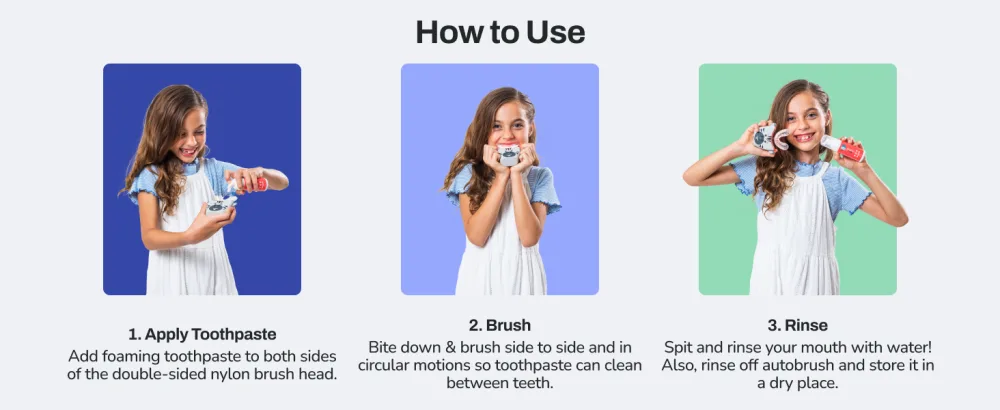 AutoBrush Free Foaming Toothpaste for Adults - Mint  - Pack of 2 - 50 ml - How to use