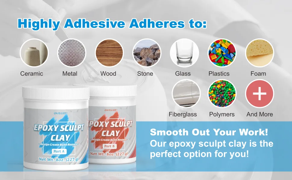 OAIEGSD Epoxy Sculpt Clay for Sculpting A & B - White - 8 Oz. - epoxy sculpt