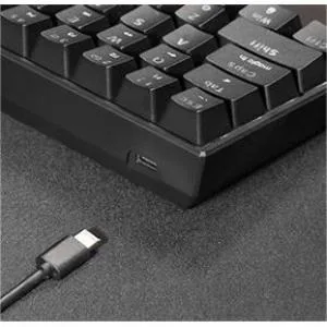 FANTECH MAXFIT61 RGB Wired Mechanical Keyboard - BlueSW(Clicky)-Black - Detachable USB-C Cable
