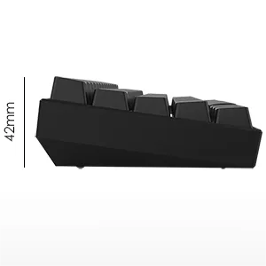 FANTECH MAXFIT61 RGB Wired Mechanical Keyboard - BlueSW(Clicky)-Black - Ergonomically designed keycaps
