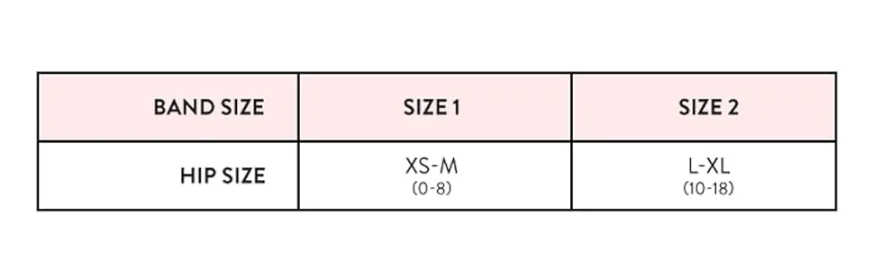Belly Bandit V-Sling Pelvic Support Band - Maternity Belt that Helps with Pelvic Pain Relief During Pregnancy - Easily adjustable for Maximum Support, XS-M - sizing chart