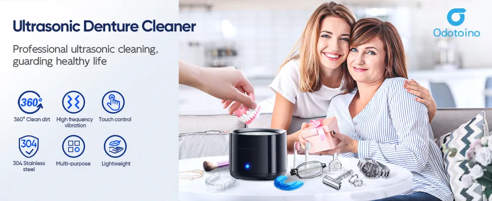 Ultrasonic Cleaner for Dentures - 25W - BLACK - RETAINER CLEANER