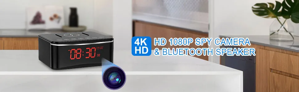 YuanFan Hidden Spy Camera with Video in Alarm Clock - Black - product information 2