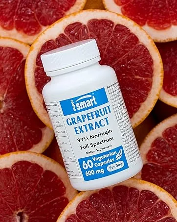 Supersmart - H. Pylori Fight Natural Treatment 20 Billion CFU per Day (Probiotic Lactobacillus Reuteri) - Gastric Acid Reflux Relief - Stomach Repair | Non-GMO & Gluten Free - 60 Vegetarian Capsules - grapefruit