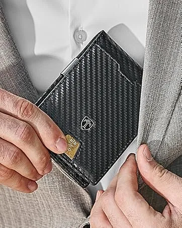 TRAVANDO Mens Slim Wallet - Black - Wallet
