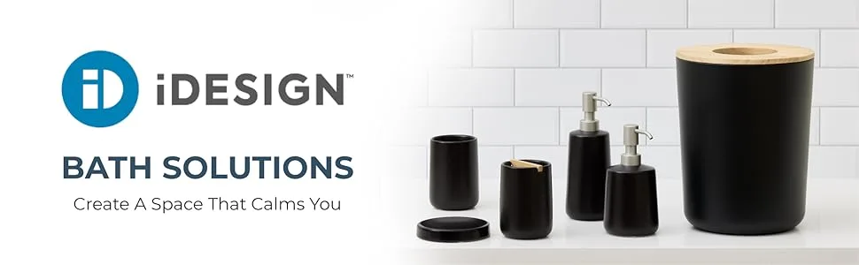 InterDesign Plastic Holder The Kent Collection 3 Rolls of Toilet Paper - White - idesign bath solutions create a space that calms you