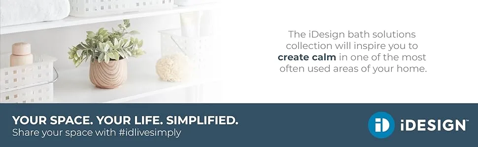 InterDesign Plastic Holder The Kent Collection 3 Rolls of Toilet Paper - White - idesign bath solutions your space your life simplified. share your space with #idlivessimply