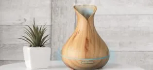 Sierra Modern Home Smart Wifi Wireless Essential Oil Aromatherapy Diffuser - Light Brown - sierra modern home