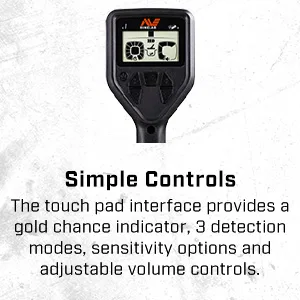 MINELAB Gold Monster 1000 Gold Detector for Adults with Waterproof Coil - Simple Controls