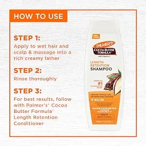 Palmer's Cocoa Butter Formula with Vitamin E Length Retention Shampoo 13.5 fl oz (400 ml) - product information 5