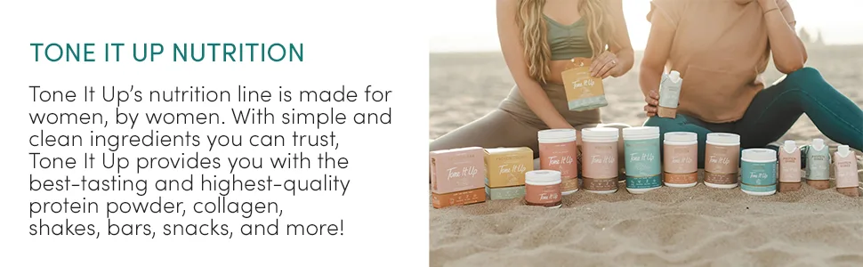 Tone It Up Plant Based Protein Powder I Dairy Free, Gluten-Free, Kosher, Non-GMO Pea & Chia Seed Protein and Oat Milk I for Women I 14 Servings, 15g of Protein – Chocolate Chocolate 14 Servings (Pack of 1) - TONE IT UP