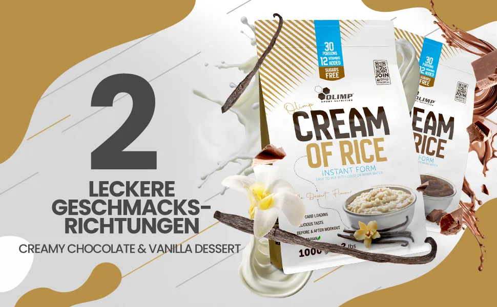 Olimp Cream of Rice - 1000g - Vanilla - creatine monohydrate esn zec creatine kapseln pulver 1250 caps olimp creapure jultrapure muscle