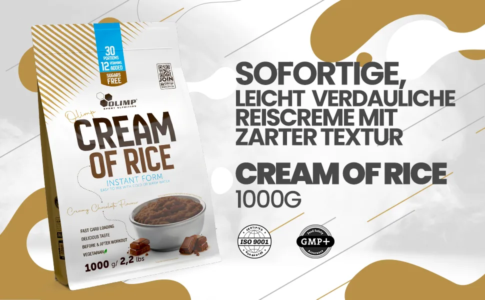 Olimp Cream of Rice - 1000g - chocolate - creatine monohydrate esn zec creatine kapseln pulver 1250 caps olimp creapure jultrapure muscle