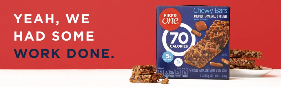 Fiber One Chewy Bars Chocolate Caramel & Pretzel 5 Bars 0.82 oz (23 g) Each - Chewy bars banner image