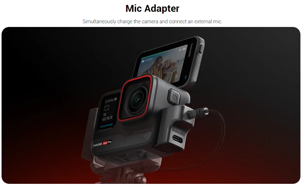 Insta360 3.5 mm ACE/ACE per mic adapter - product information 1