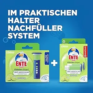WC-Ente Freshness Seal Starter Set (incl. 1 refill) basketless toilet cleaner lemon scent 36 ml Fresh Lime - B0CP6C3GS4