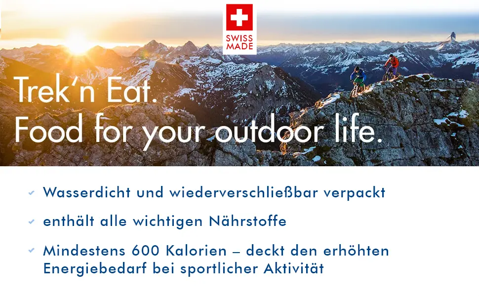 Trek'n eat mac'n cheese - 600 Kalorien - deckt den Energiebedarf eines Erwachsenen und enthält alle wichtigen Nährstoffe