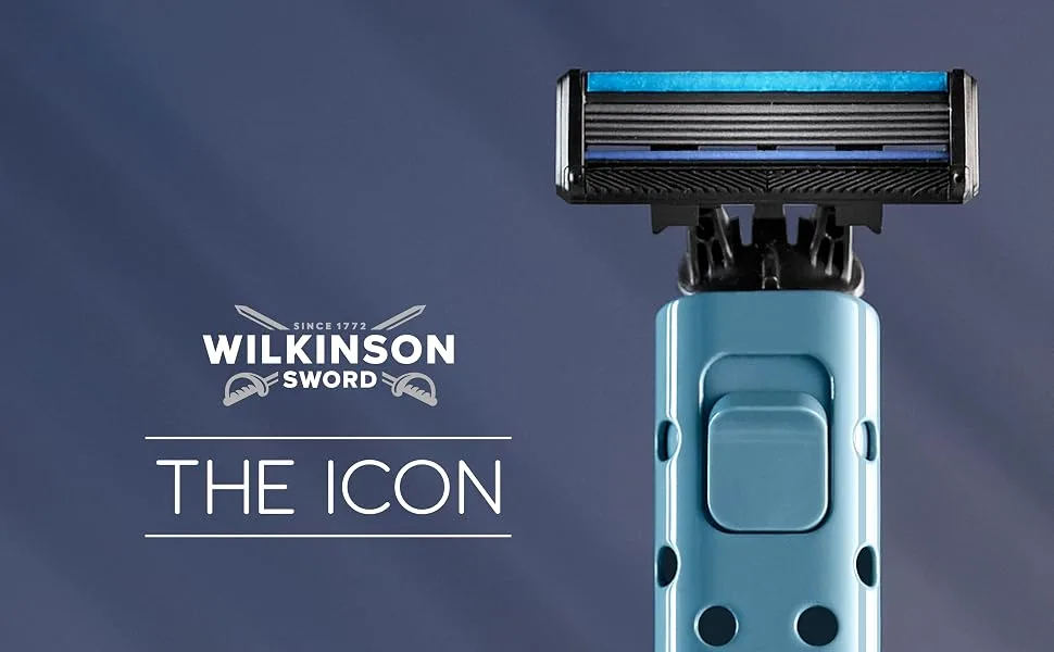 WILKINSON SWORD - THE ICON razor blades | 4 x replacement blades | diamond-coated 5-blade 4 replacement blades - Top Banner