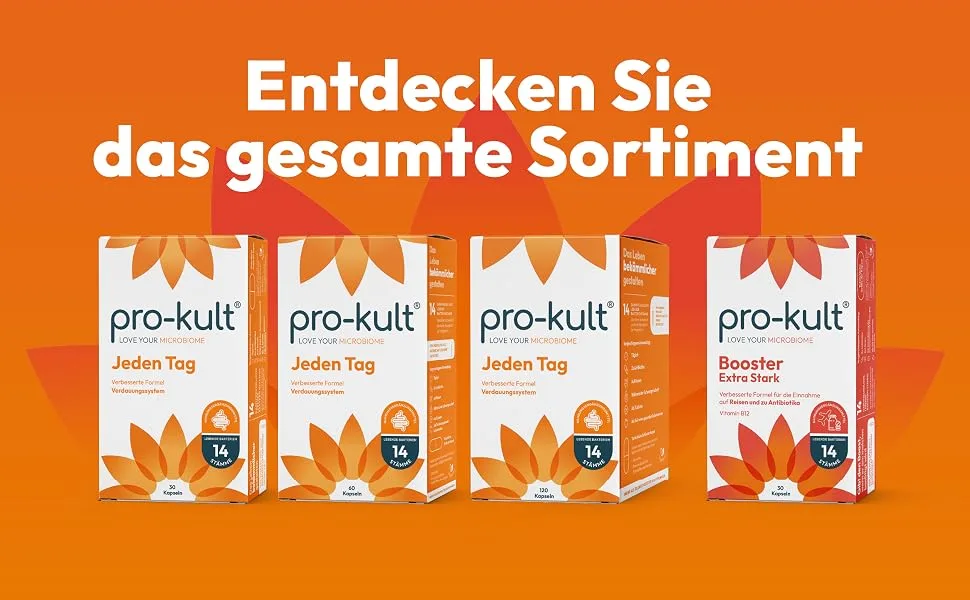 Pro-Kult Boosted-4-fold more concentrated than the original Pro-Kult Probiotikum plus vitamin B12-to support the immune system-30 capsules - Entdecken Sie das gesamte Sortiment.