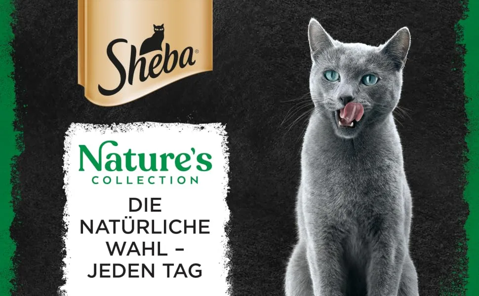 SHEBA Nature's Collection in Sauce - High-quality wet cat food with tuna (MSC) in a portion bag - 28 x 85g - Sheba