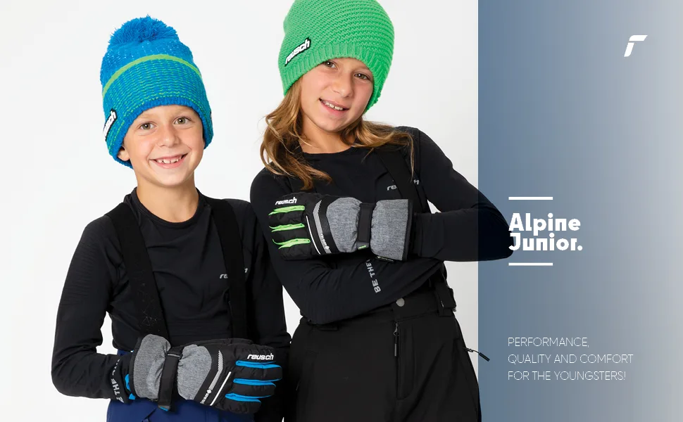 Reusch Unisex Youth Kids Gloves Alan Junior Warm Windproof Extra Breathable black / pink 6 - alpinejunior