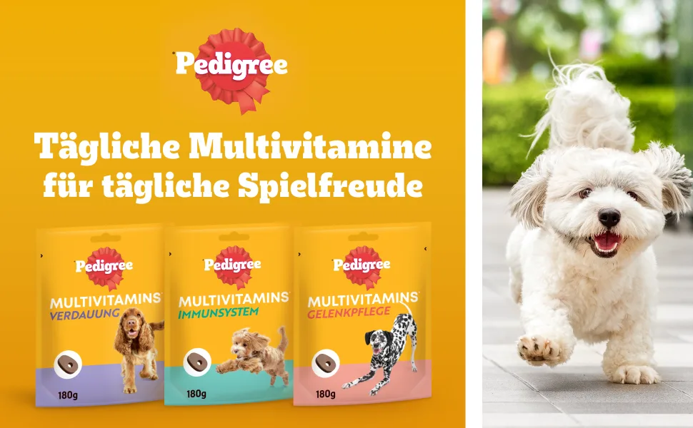 Pedigree dog snacks multivitamins joints - 30 soft dog tackers 180g - supplements to support healthy joints simple feeding - Pedigree