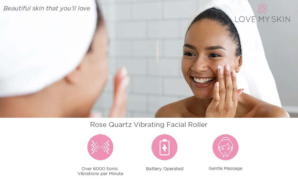 Love My Skin Vibrating Roller Rosenquartz - LMSJR5A