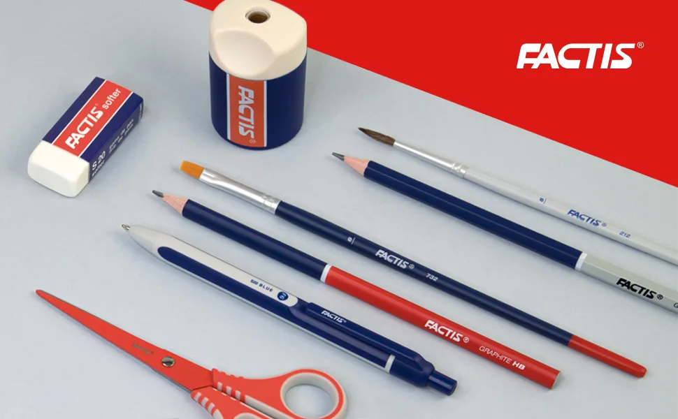 Blister 2 x erasers rectangular P36 FACTIS  - Factis, Schulmaterial, Büromaterial, Schreiben, Radiergummis, Stifte