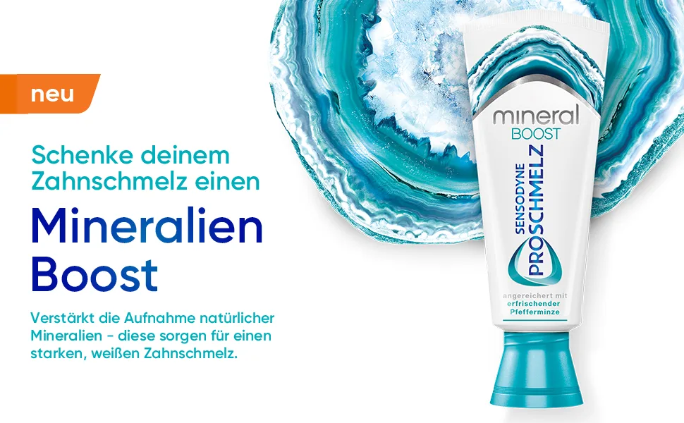 Sensodyne Proschmelz Mineral Boost toothpaste 75ml with refreshing peppermint tooth melting protection toothpaste fluoride toothpaste remineralizing toothpaste - Schenke deinem zahnschmelz einen mineralien boost