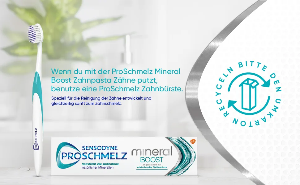Sensodyne Proschmelz Mineral Boost toothpaste 75ml with refreshing peppermint tooth melting protection toothpaste fluoride toothpaste remineralizing toothpaste - wenn du mit der ProSchmelz Mineral boost zahnpasta zähne putzt