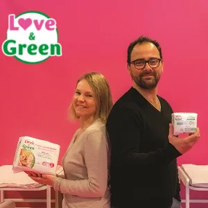 Love & Green Maxi Squares Organic Cotton 70 pieces Cotons Maxi Carr s BIO x 70 - Love & Green