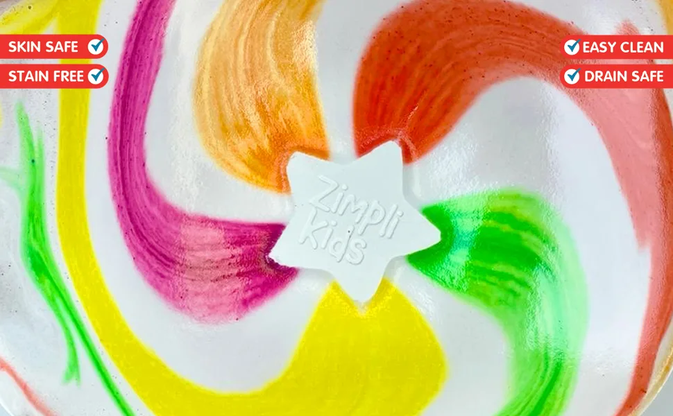 Large Star Bath Bomb by Zimpli Kids Multicoloured Special Effect Bath Bomb Toy Christmas Stocking Filler for Kids Xmas Gift - Star Rainbow Kinder Badebombe