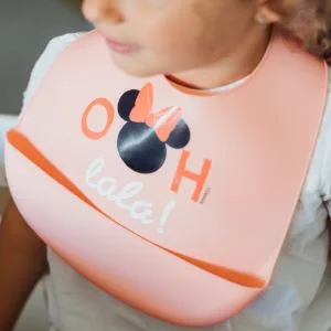 Stor Silicone Bib - Minnie Mouse (Disney Baby) - Silikon-Lätzchen