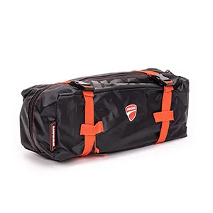 DUCATI Unisex Adult Foldable Bicycle Bag Bicycle Accessory Black with Red Details One Size - Kompakt