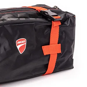 DUCATI Unisex Adult Foldable Bicycle Bag Bicycle Accessory Black with Red Details One Size - kratzer