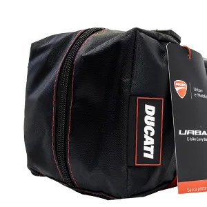 DUCATI Unisex Adult Foldable Bicycle Bag Bicycle Accessory Black with Red Details One Size - Reißverschluss