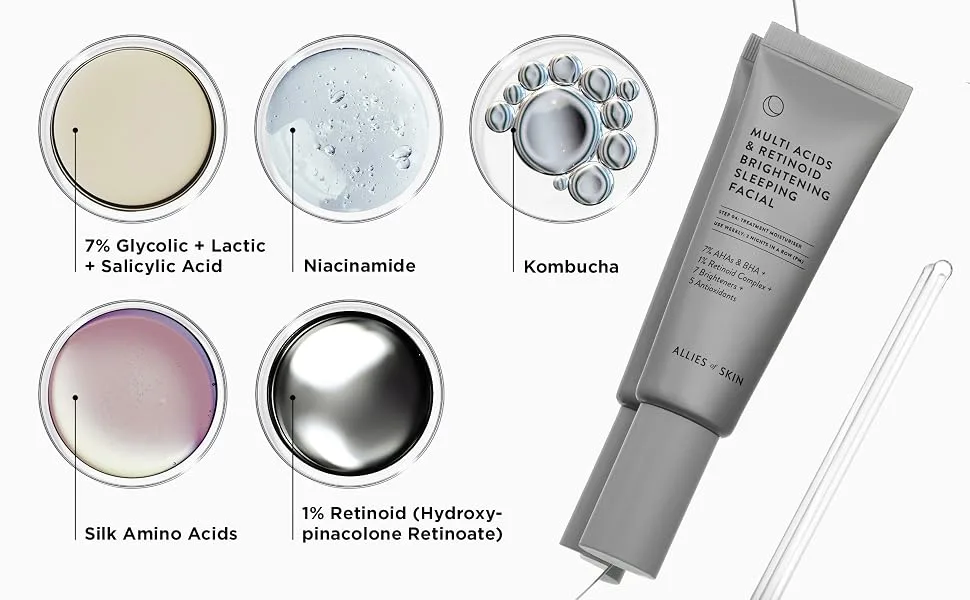 Multi Acids & Retinoid Brightening Sleeping Facial - Multi Säuren & Retinoid Aufhellung Schlafen Gesichtsbehandlung