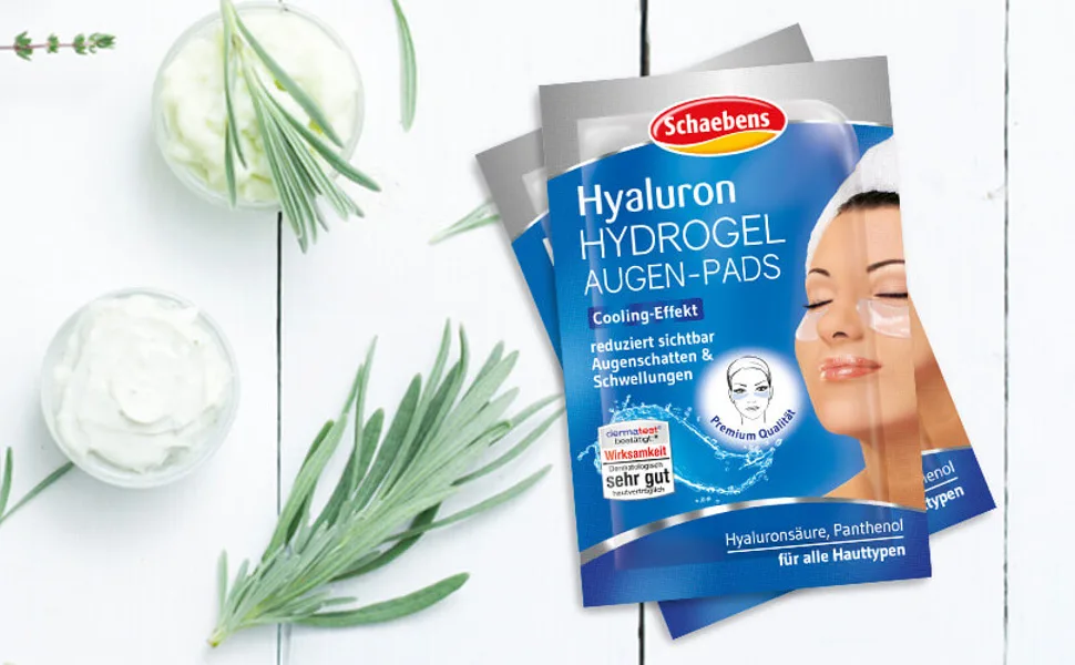 Schaebens Hyaluron Hydrogel Eye Pads for 1 application Single - Hyaluron Hydrogel Augen-Pads