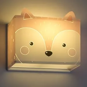 Dalber children's wall lamp children's lamp wall light children's room Little Fox fox animals rose 64588 E27 - Kinderlampen