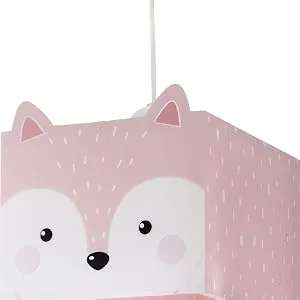 Dalber children's wall lamp children's lamp wall light children's room Little Fox fox animals rose 64588 E27 - Kinderlampen