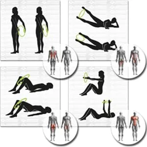 Schildkr t Pilates Ring fitness ring training device for core training diameter 37 cm green & grey green 960141 - Pilates Ring