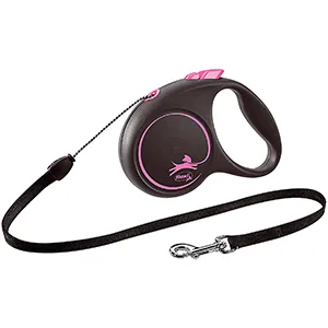 Flexi - Retractable Dog Leash Medium (5m) Azul - Flexibles schwarzes Design