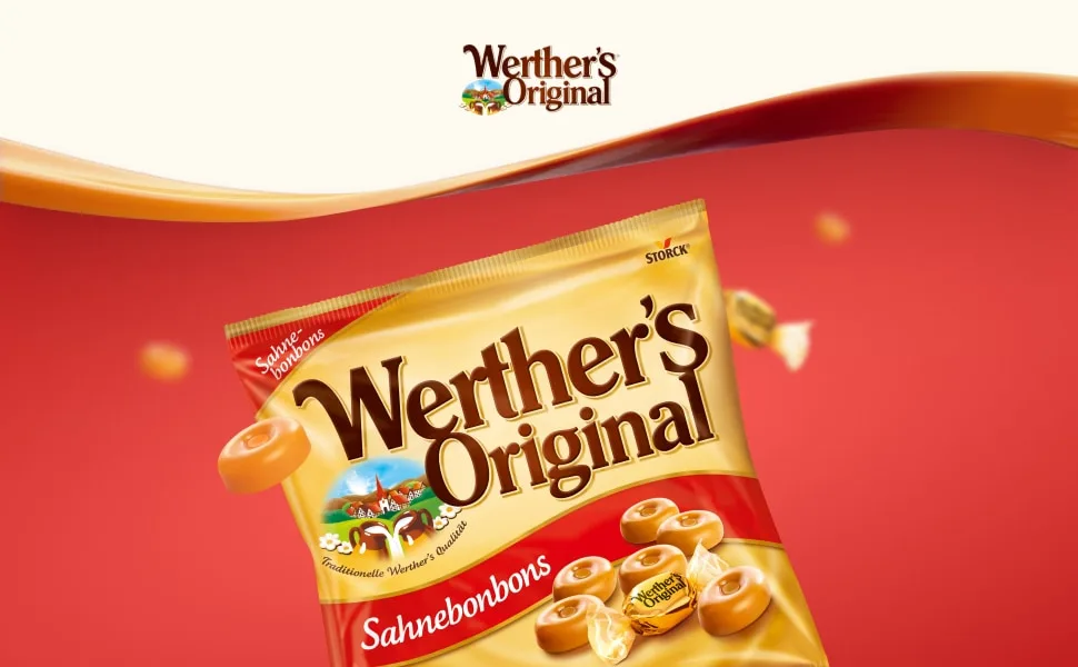 Werther's Original Soft Eclair 15 x 180g Soft cream toffees with delicious chocolate cream filling - bonbon box echte geschenk grosspackung karamell karamellbonbons naschbox nervennahrung oster ostern