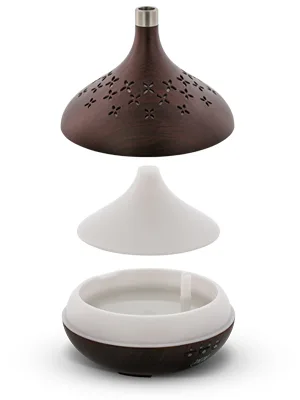Inline SmartHome aroma diffuser for essential oils 400ml ultrasound humidifier room fragrance fresh air for bedrooms office ambience timer compatible with Alexa/Google Home 40154 - InLine SmartHome WiFi Ultraschall Aroma Diffusor: Abdeckungen