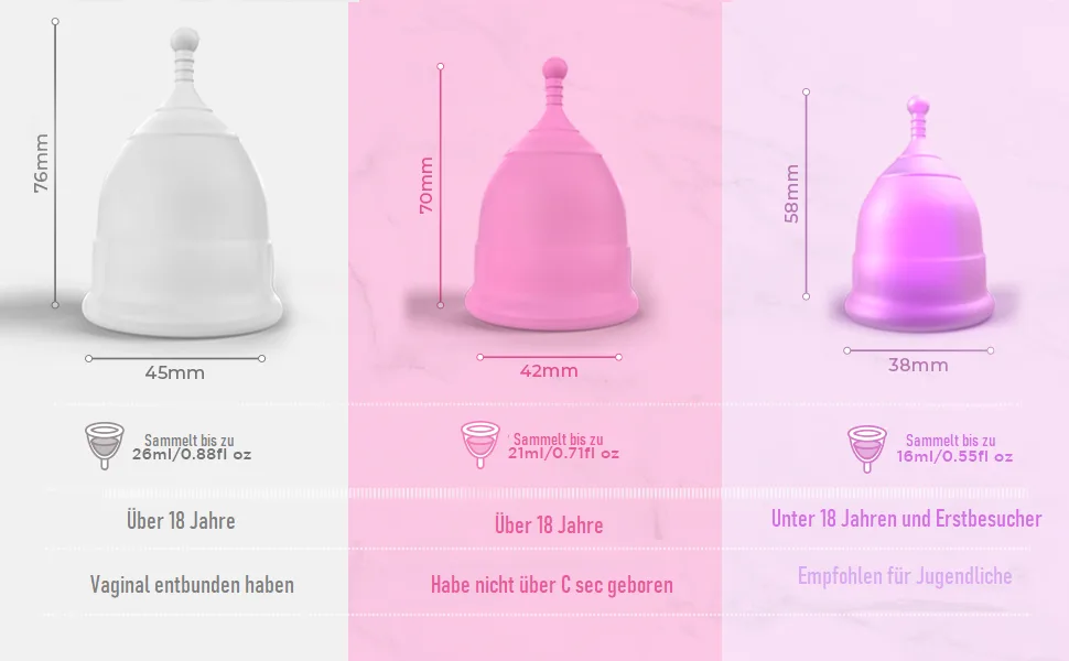 Peesafe menstrual cup for women |leak -proof |No smell or rash |From sterile medical silicone |reusable |Small in color pink medium - product information 2
